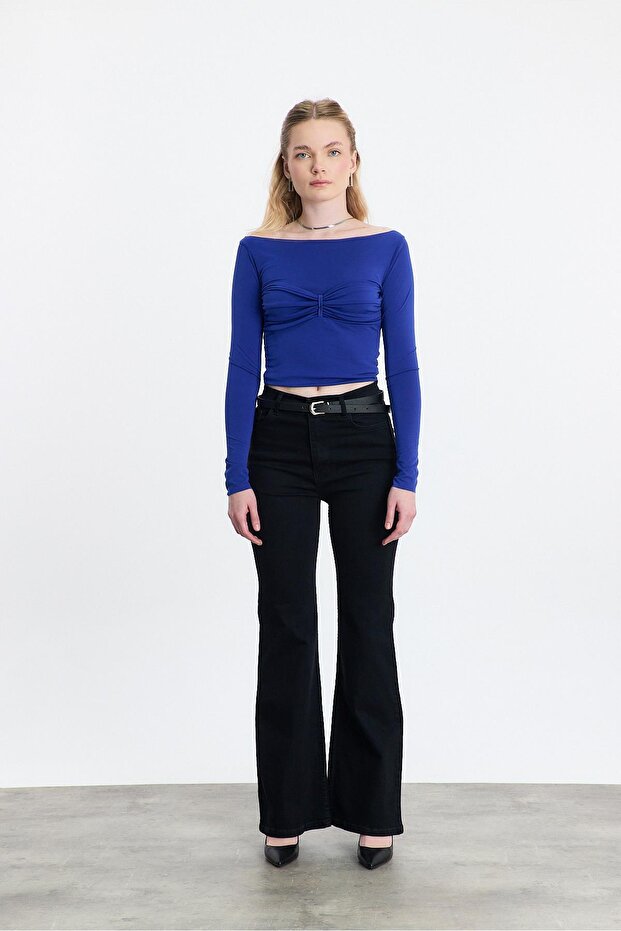 بنطلون اسباني اسود - 12036 - 7