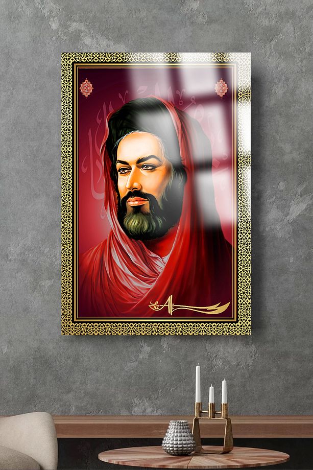 HZ.ALİ PORTESİ KIRILMAZ LÜKS CAM TABLO ULTRA CANLI RENKLER EV, İŞ YERİ, OFİS HEDİYESİ - 1