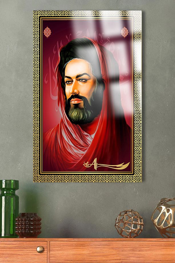HZ.ALİ PORTESİ KIRILMAZ LÜKS CAM TABLO ULTRA CANLI RENKLER EV, İŞ YERİ, OFİS HEDİYESİ - 2