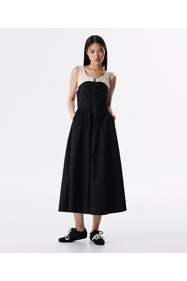 COLORBLOCK MİDİ ELBİSE - 1