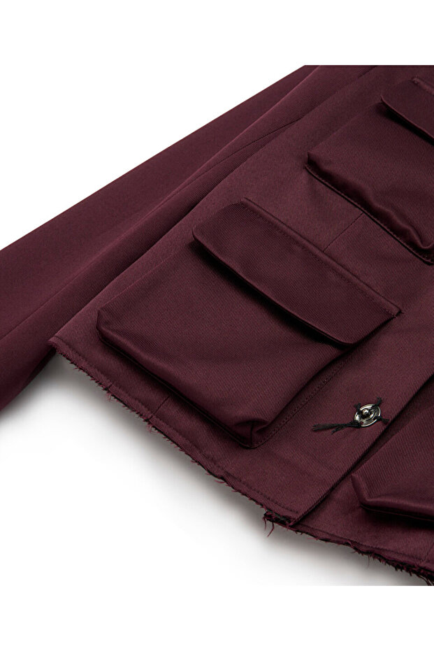 KARMA CEPLİ CROP CEKET - 4