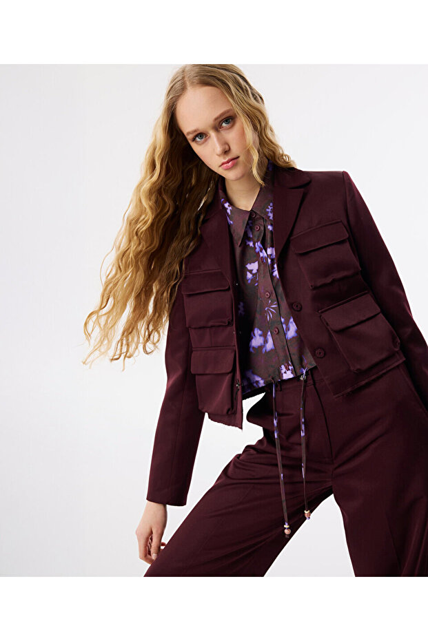 KARMA CEPLİ CROP CEKET - 1