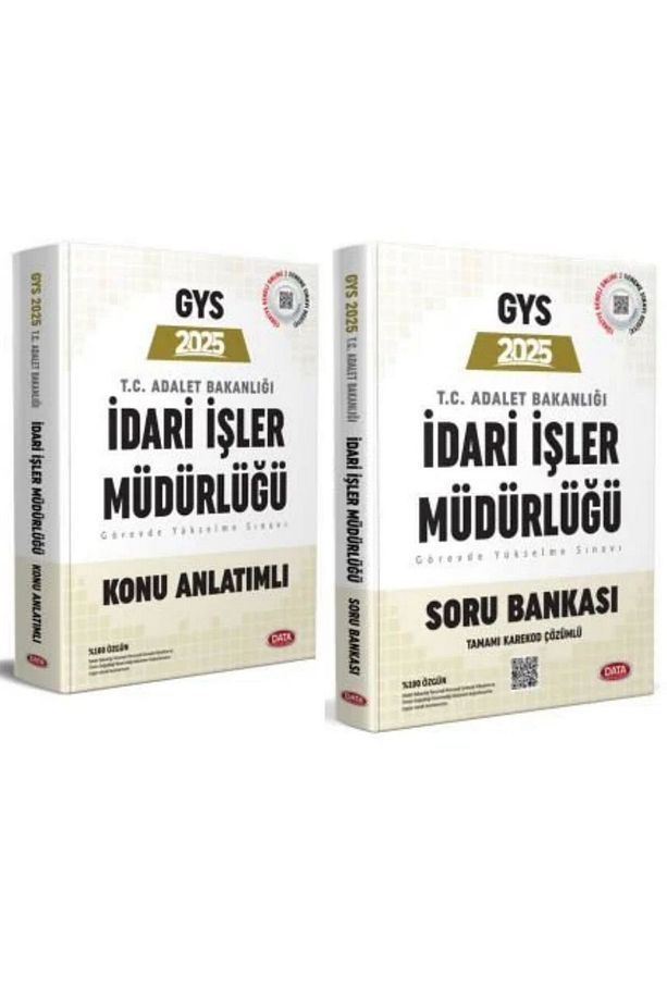 Data 2025 Adalet Bakanlığı İdari İşler Müdürlüğü GYS Konu ve Soru 2 li Set - 1