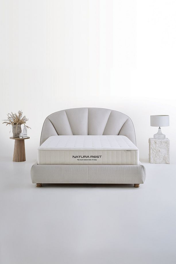 Natura Rest Yatak, Baza, Başlık 3'lü Set - Bej - 4