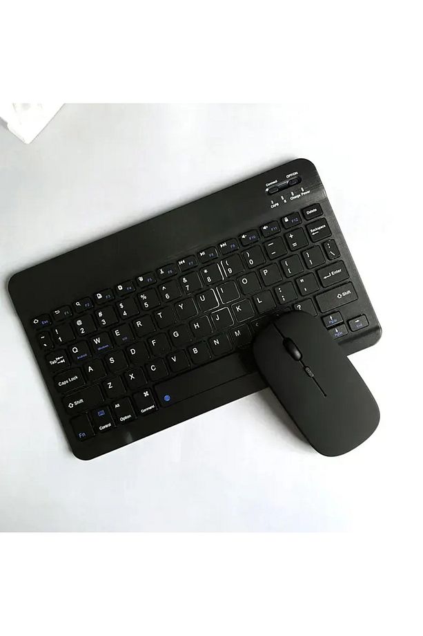 Kablosuz klavye ve mouse seti bluetooth telefon tablet ipad pc mac uyumlu wireless set - 2