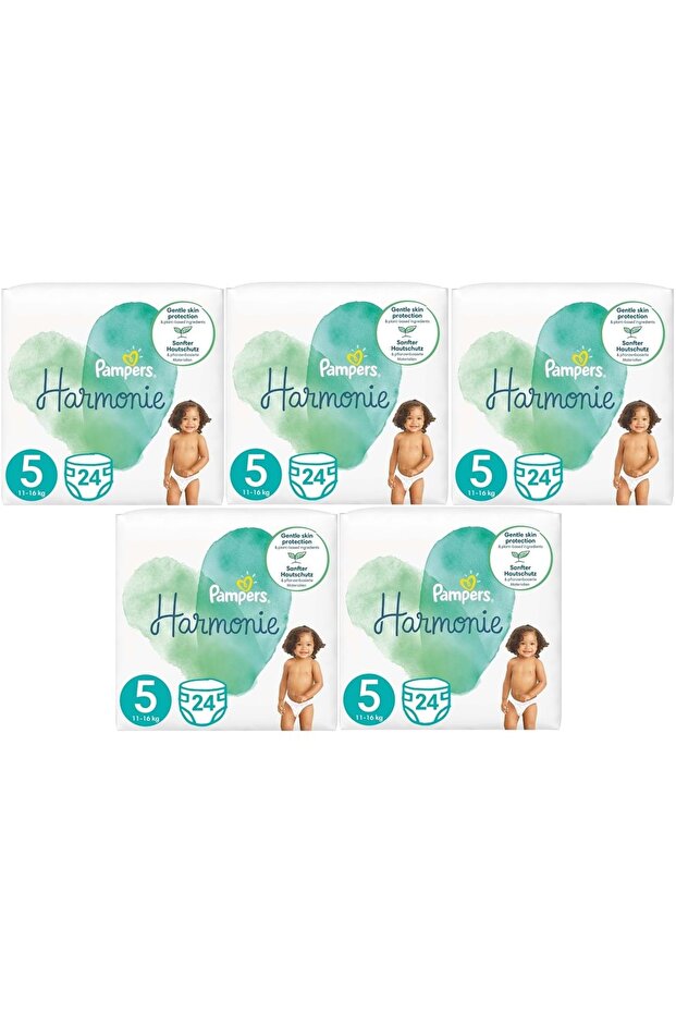 Pampers Harmonie Baby Diaper Size:5 (11-16kg) Junior 120 Pieces Mega Ultra Fırsat Pk