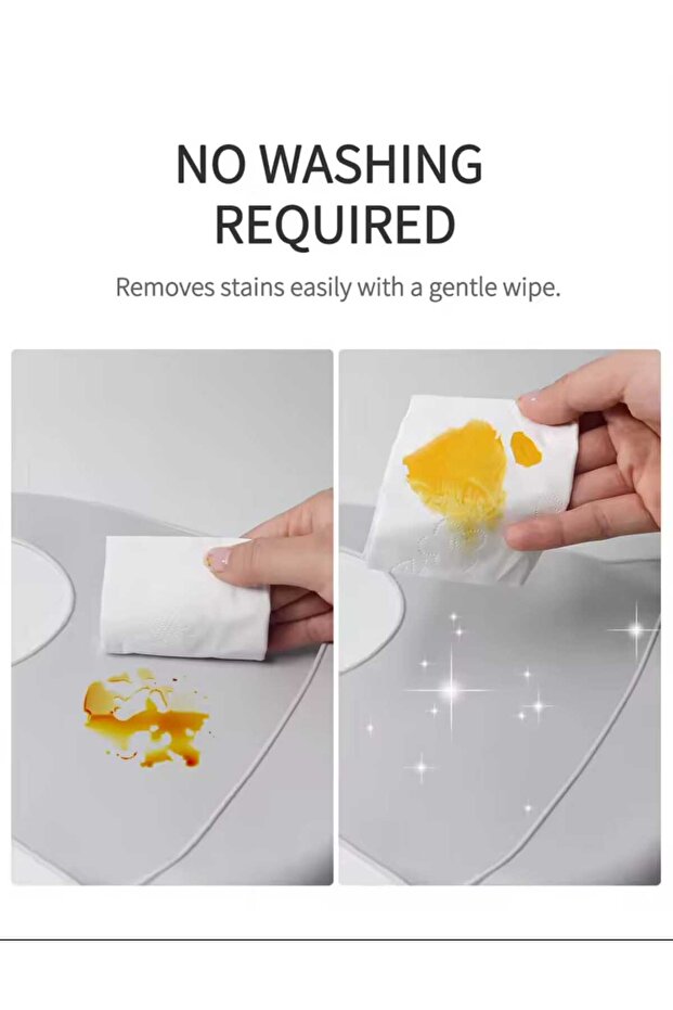 Kaliteli Şekilli Silikon Mama Önlüğü Mor - 5