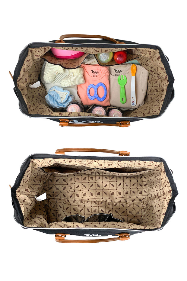 Mommy Bag Usa Anne Bebek Bakım Ve Kadın Çantası - Siyah - 7