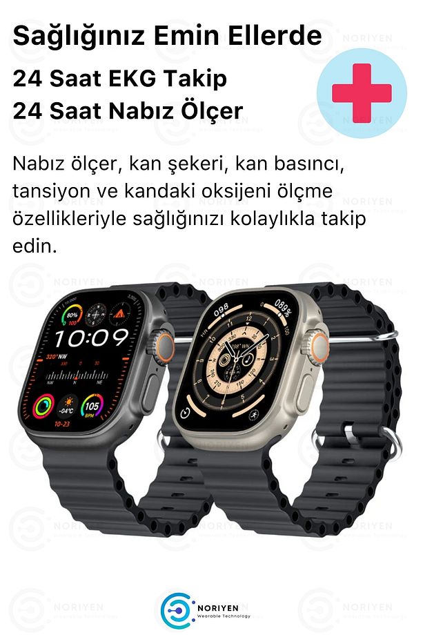 Yeni Nesil HK10 Ultra 3 Chat GPT Amoled HD Ekran Spor Sağlık Sensörlü iOS Android Uyumlu Akıllı Saat - 6
