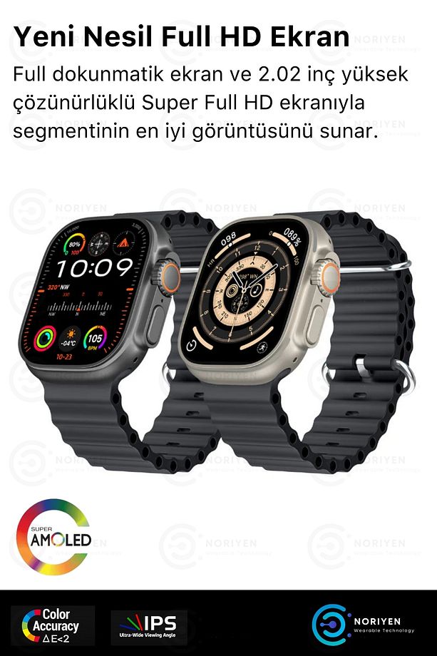 Yeni Nesil HK10 Ultra 3 Chat GPT Amoled HD Ekran Spor Sağlık Sensörlü iOS Android Uyumlu Akıllı Saat - 2