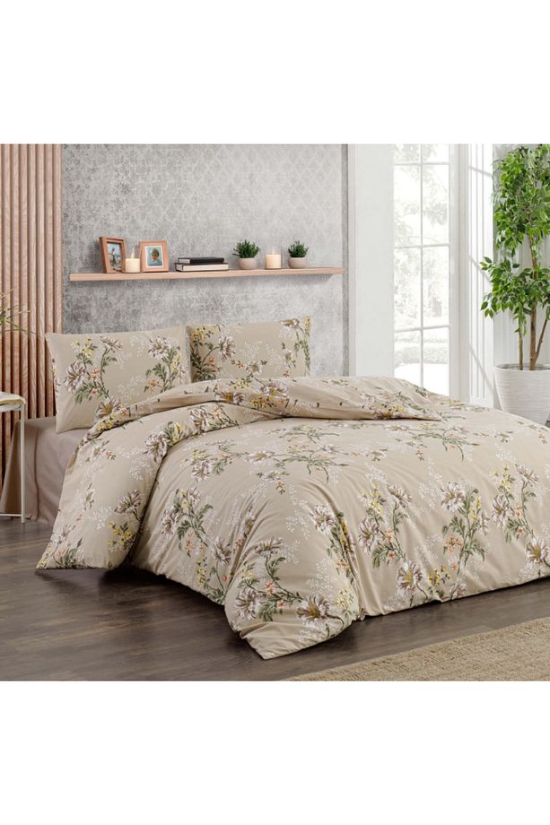 Kristal Ranforce Tek Kişilik Nevresim Takımı Flora - 1