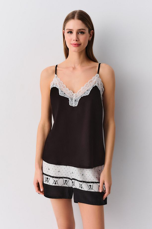 Monogram Şort Pijama Takımı - 3