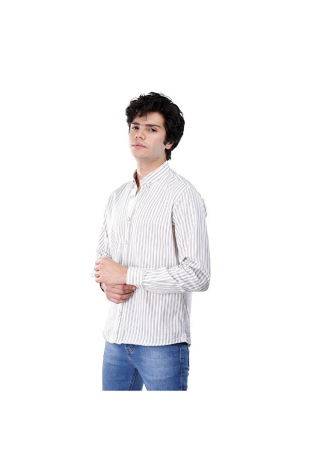 قميص رجالي كاجوال 1200245 مقاس 2xl-بيج