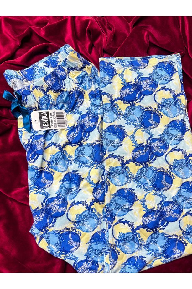 Viskon Uzun Alt 2 Li Set Pijama - 2