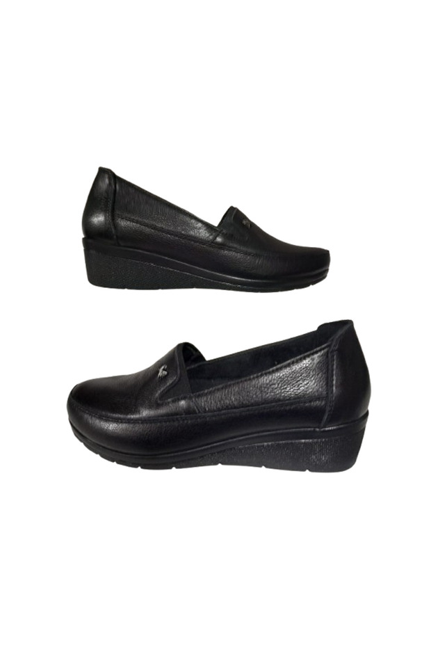 Deriesso Genuine Leather Wedge Heel Ultra Light Poly Sole Daily Mother Shoes
