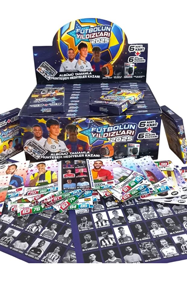 Football Stars 2025 Playing Cards 48 Boxes