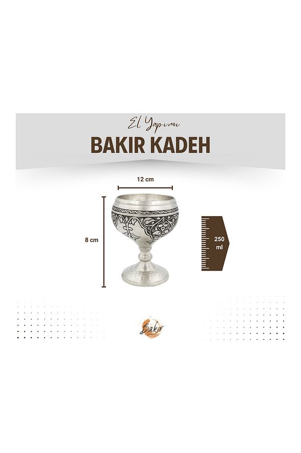 Bakır Kadeh Oyma Nakış Işleme - 7