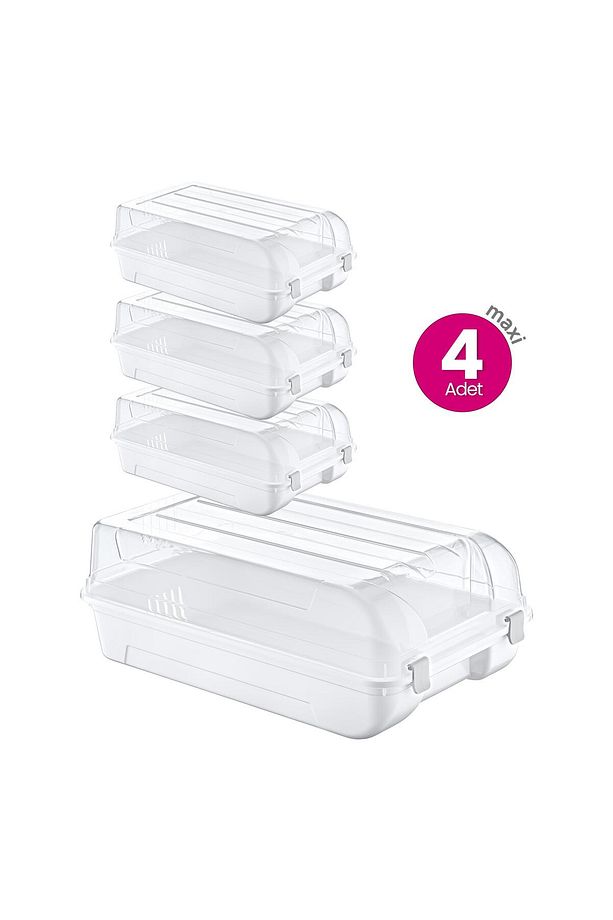 4'lü Set Erkek Beyaz Ayakkabı Kutusu - 4