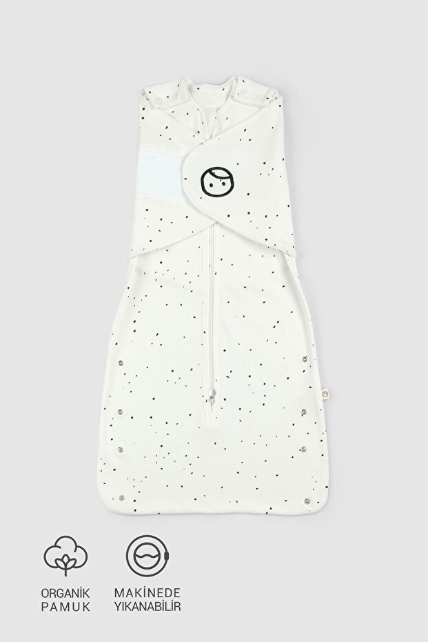 Cloak Sleeping Bag 0-6 Months Cosmos White Organic Cotton