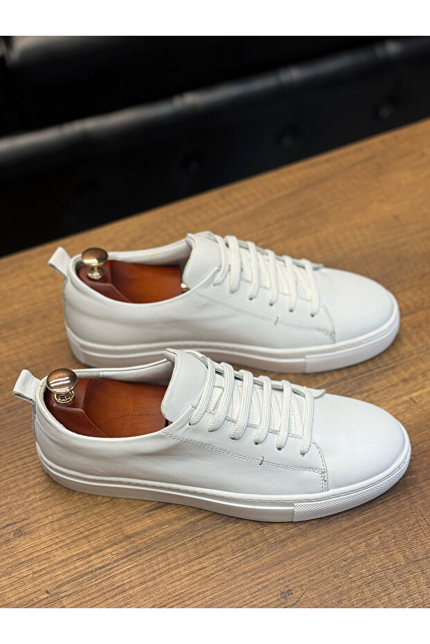 حذاء رياضي جلدي مسطح - 2