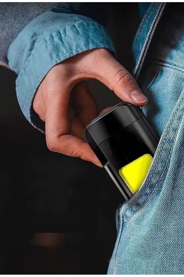 Q-max Type-c Şarjlı 10watt Şarjlı El Feneri - Şarjlı Çakmak ( Rüzgardan Etkilenmez ) - 6
