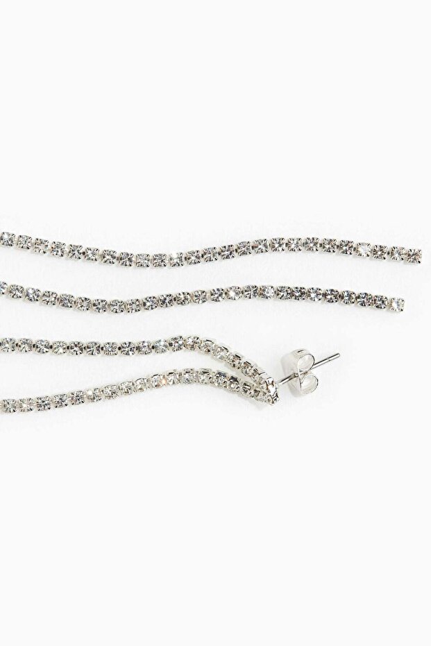 أقراط طويلة مرصعة بأحجار الراين - 3