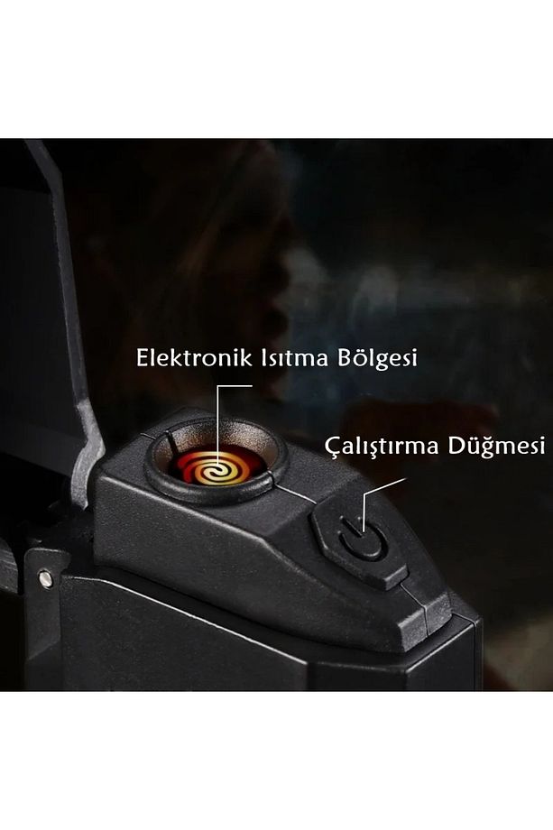 Q-max Type-c Şarjlı 10watt Şarjlı El Feneri - Şarjlı Çakmak ( Rüzgardan Etkilenmez ) - 2