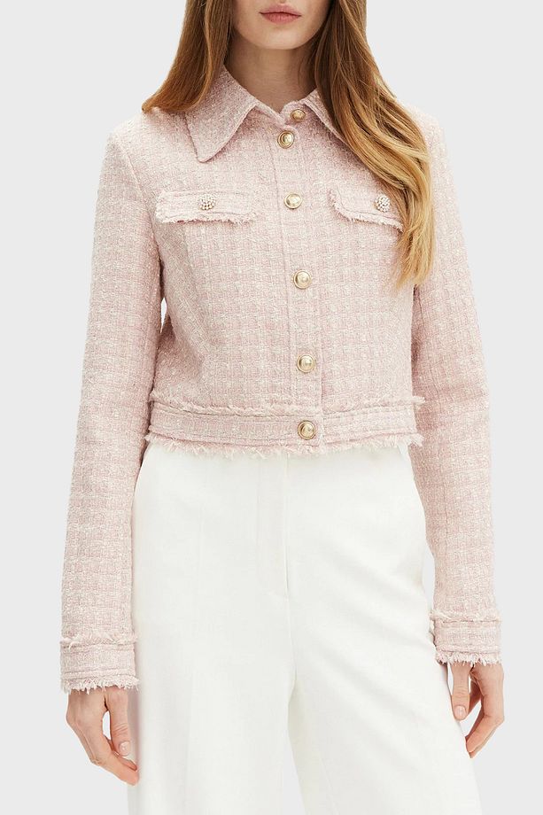 Daphnee Regular Fit Crop Tüvit Ceket W5RN47WGW82 CEKET W5RN47 WGW82 F6DZ - 1