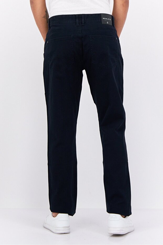 بنطلون جينز رجالي مطاطي بقصّة عادية، أزرق داكن - 3
