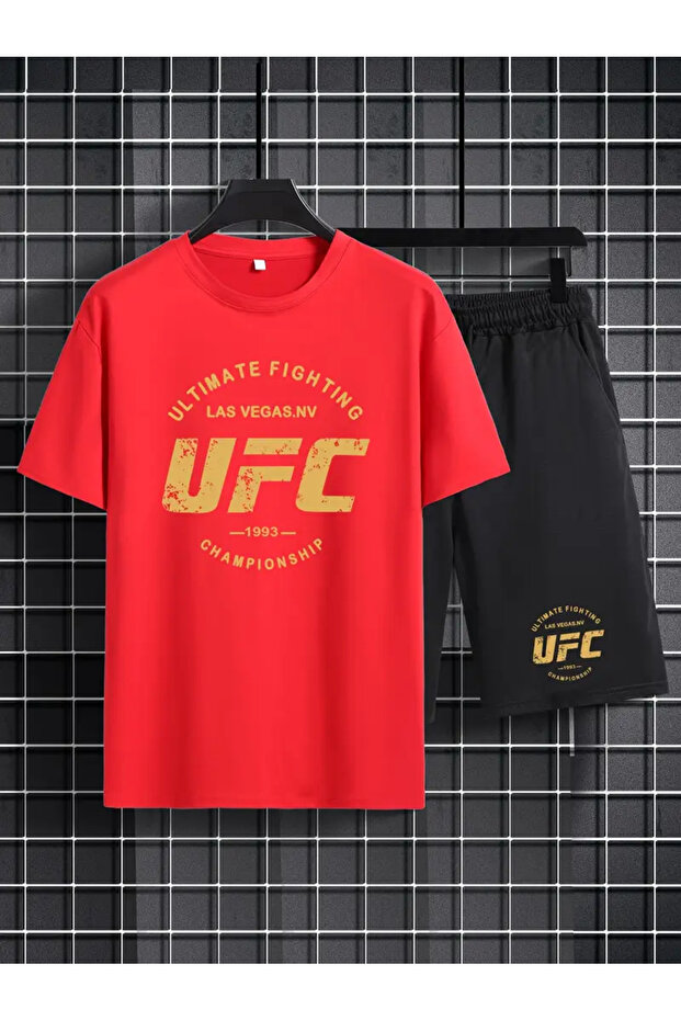 Ufc Printed Unisex T-Shirt Shorts Bottom Top Suit