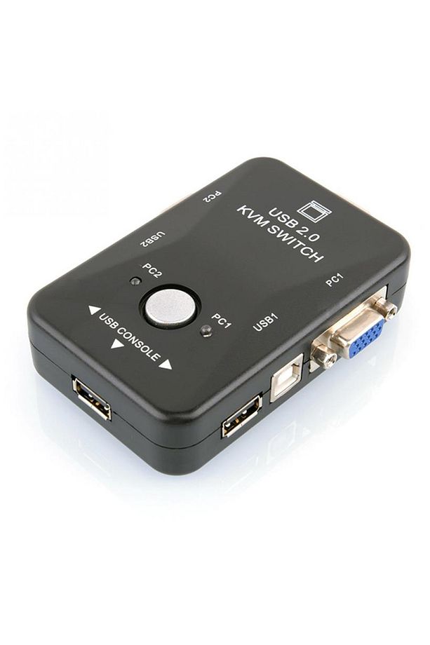 2 Port Usb Kvm Switch 2 Pc Kasa Tek Kontrol Bilgisayar Laptop - 3