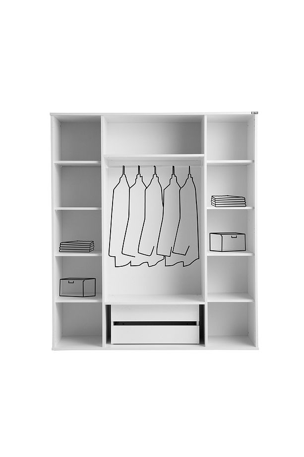 Eva %100 Mdf 4 Kapaklı Dolap Gardırop - 2