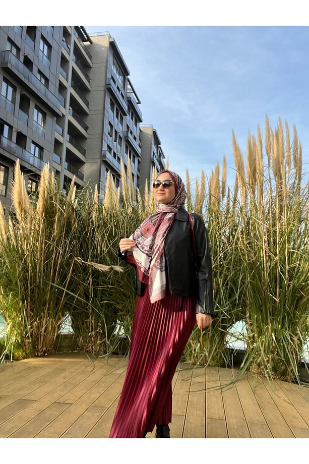 CASUAL PİLİSELİ DERİ GÖRÜNÜMLÜ ETEK - 3