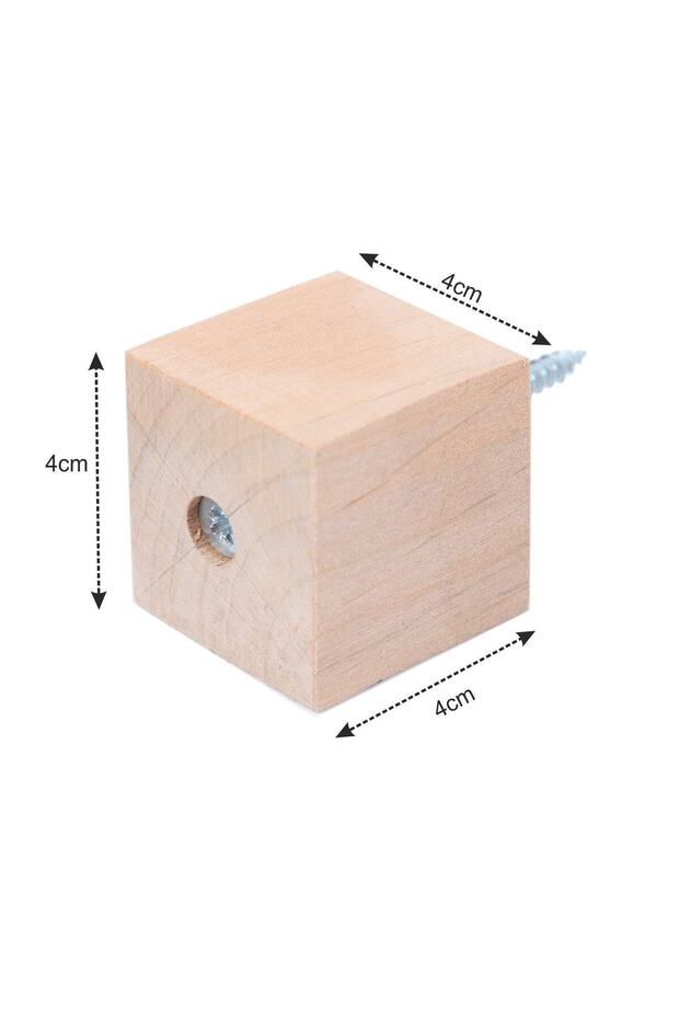 Masa Sandalye Mobilya Ünite Kanepe Koltuk Sehpa Ahşap Ayak Yükseltici Takoz Boy 4 Cm En 4x4 Cm - 1