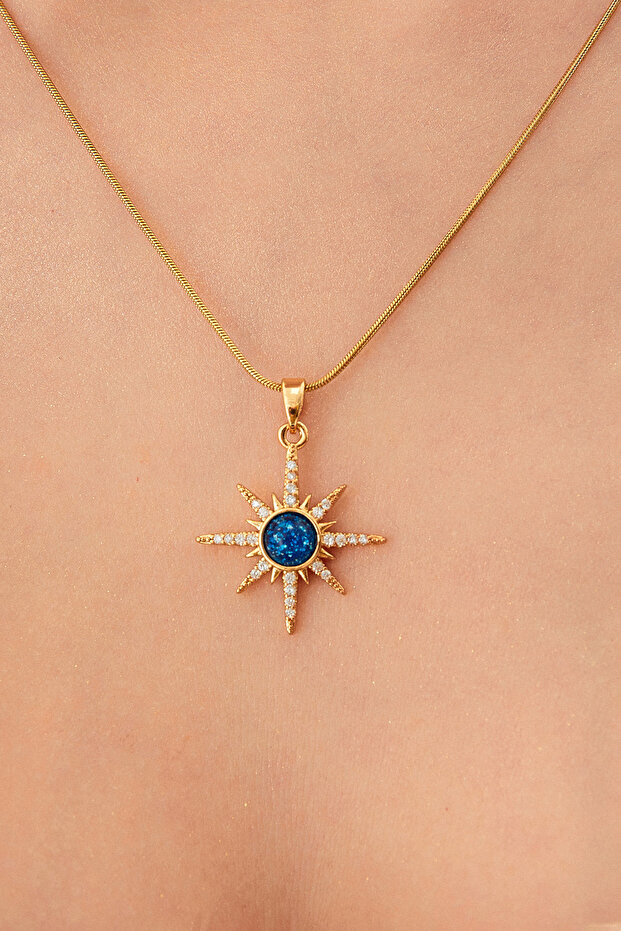 Yıldız Çelik Kolye - 4