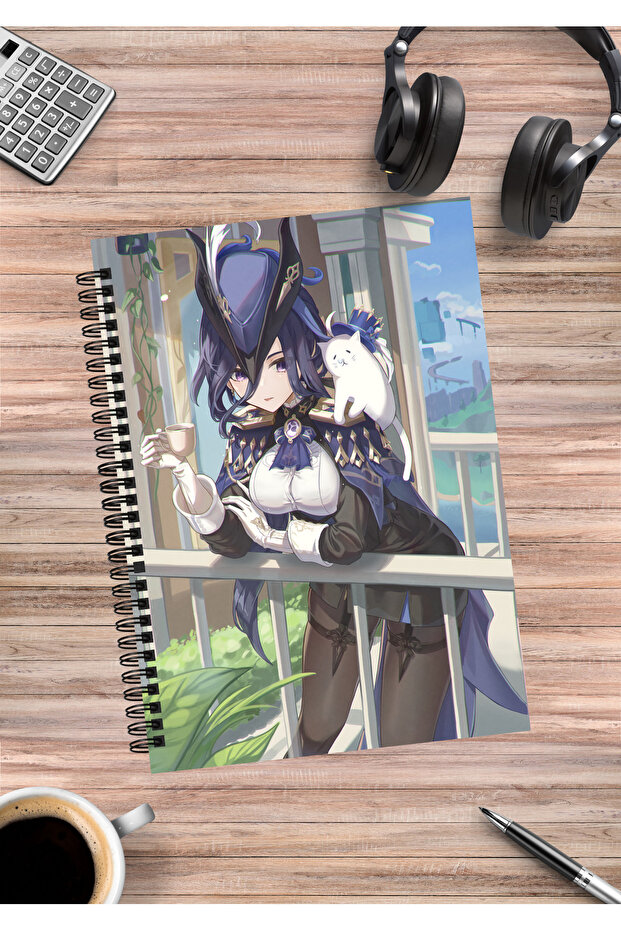 Genshin Clorinde Anime Spiral Notebook A5 (50 Sheets)