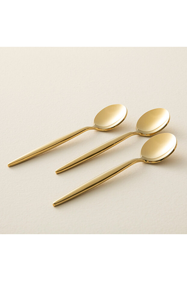 Elina 6 Piece Teaspoon Set Shiny Gold