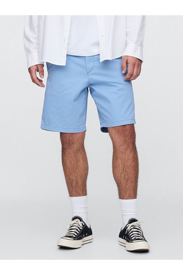Erkek Mavi Essential Khaki Şort - 5
