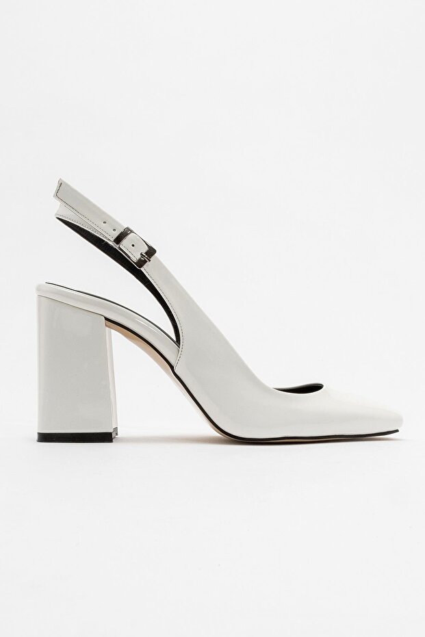 Sofia White Patent Leather Women's Heeled Shoes