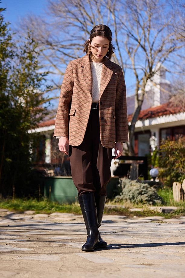 KAZAYAĞI DESENLİ BLAZER - 7