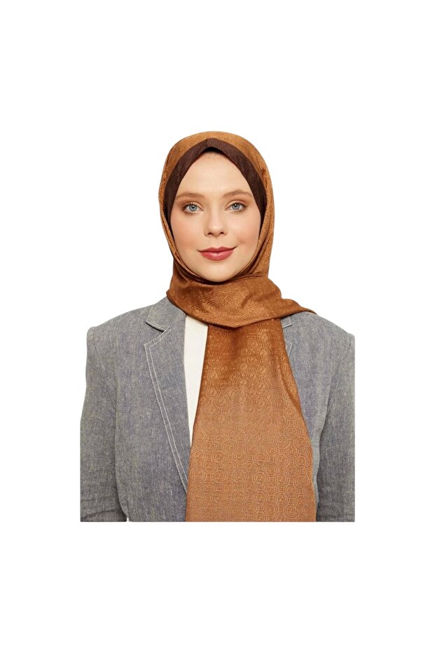 Taba Halka Desen Monogram Şal - 1