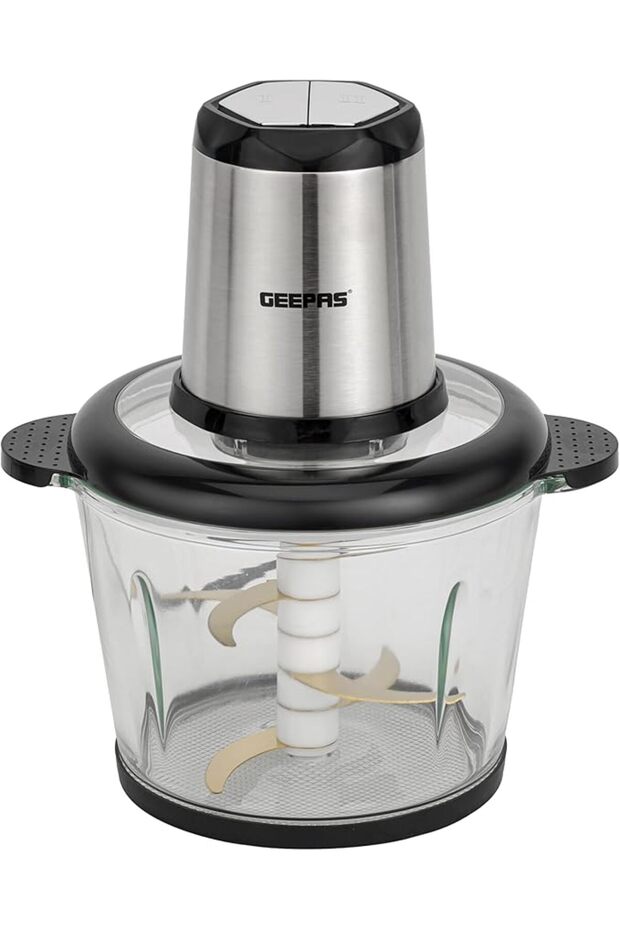 3L Multi Chopper | 500W | Compact Chopper with Mincer, Cutter Pole & Gear - Black/Silver