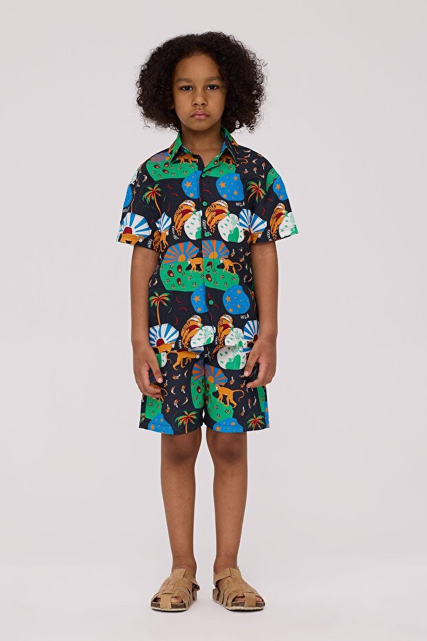Bg Store Boys Patterned Shirt