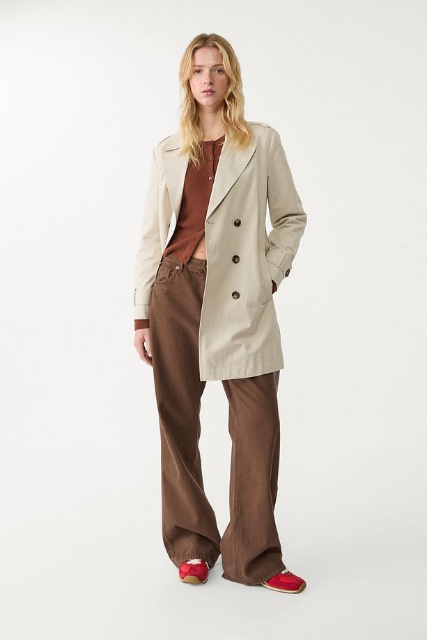Kemerli basic regular fit trençkot - 2