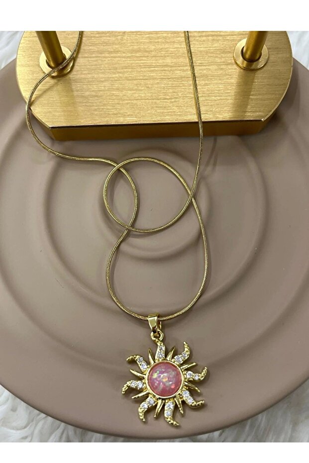 Çelik Güneş Kolye 45cm - 1