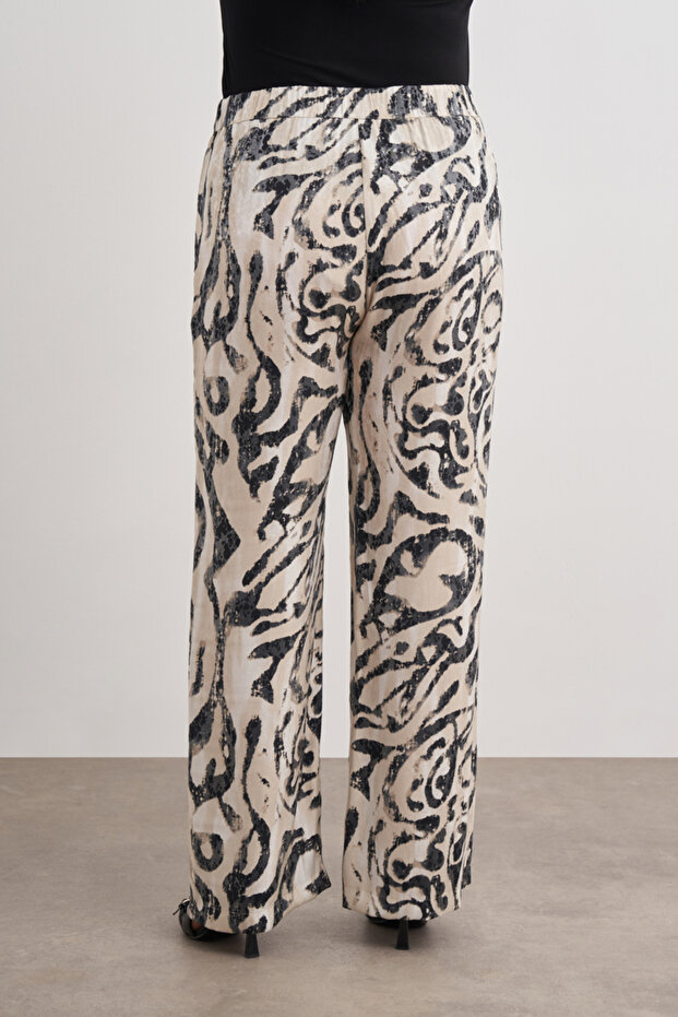 Desenli Piliseli Pantolon Etek - 6