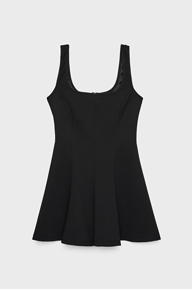 Askılı kısa elbise - 5