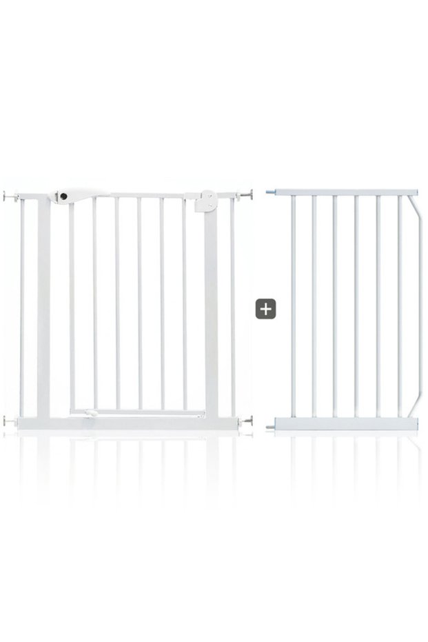Baby Safe - Metal Safety Gate w / t 45cm Extension - White
