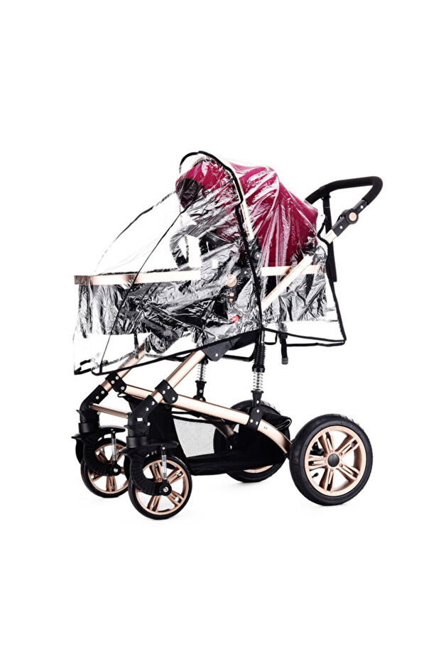 Teknum 3 in 1 Pram stroller-Wine - 3