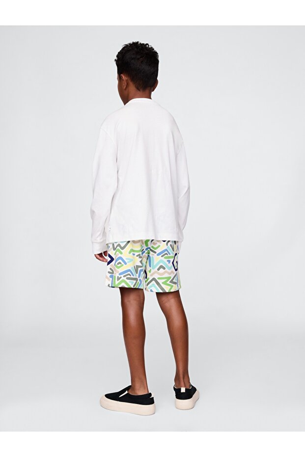 Erkek Çocuk Sarı Gap Logo Relaxed Pull-On Şort - 4
